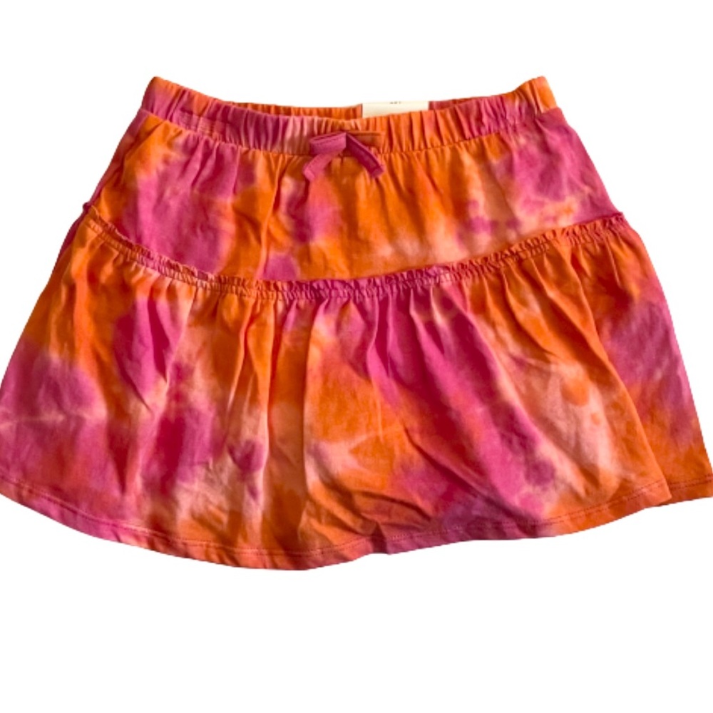 Tie dye orange & pink skort skirt shorts 6X